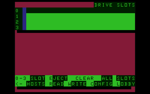 FujiNet Drive Slots screen
